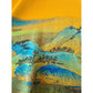 Luxury Pure Mulberry Silk Scarf "Les Steppes Orientales"