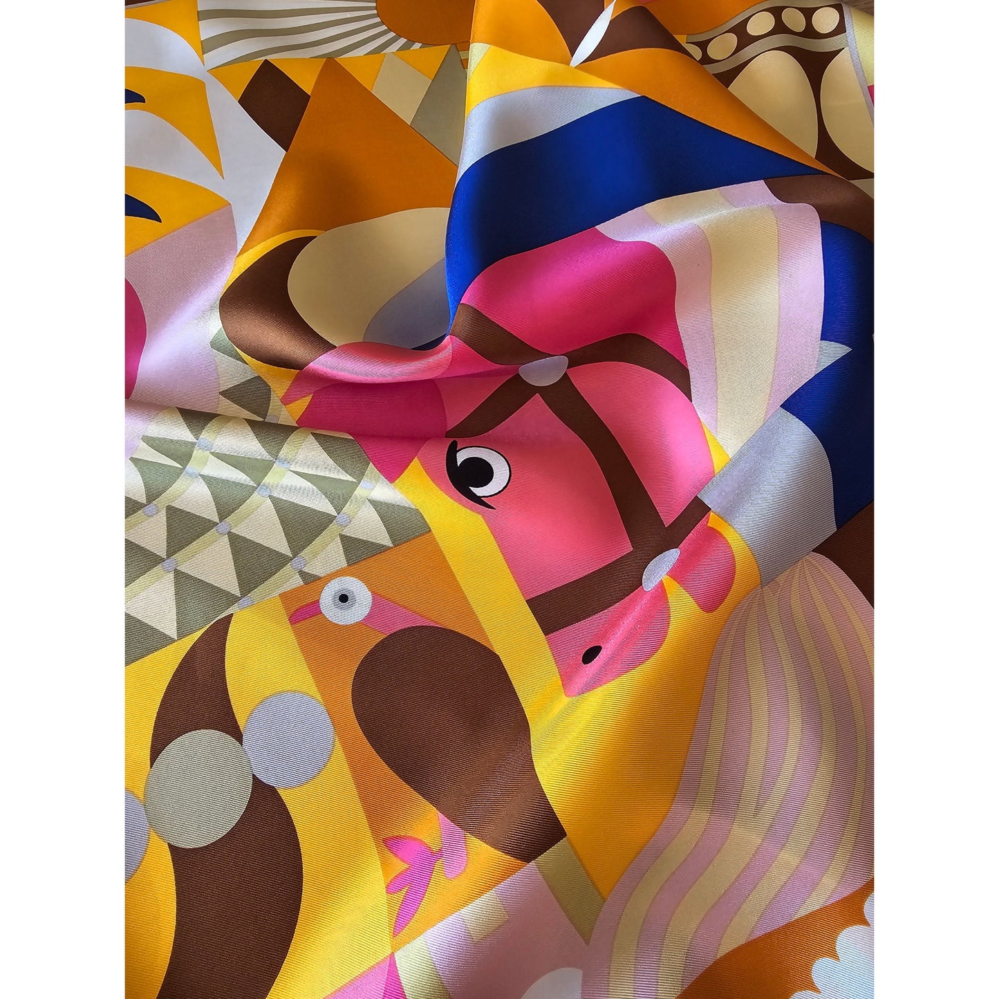 Luxury Silk Twill Scarf "L'Arche De Noé"