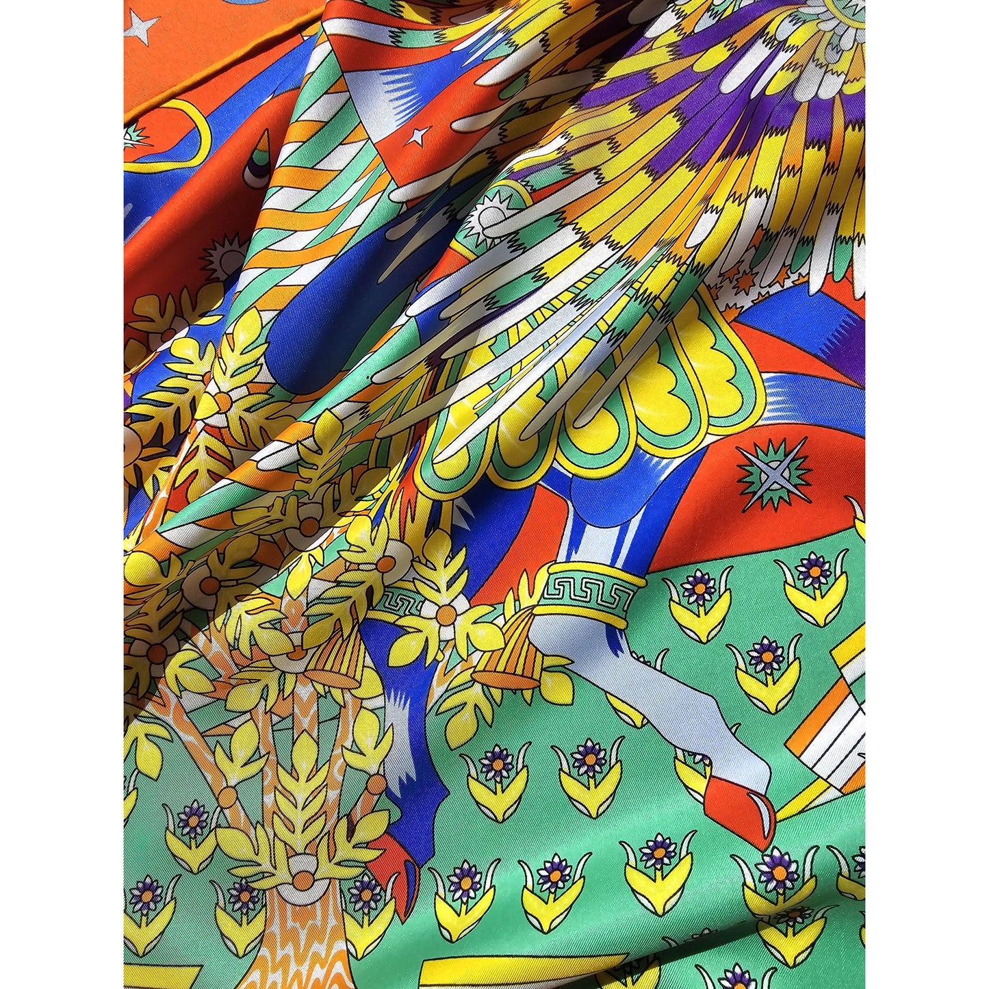 100% Twill Silk Scarf "Le Retour d'Ulysse"