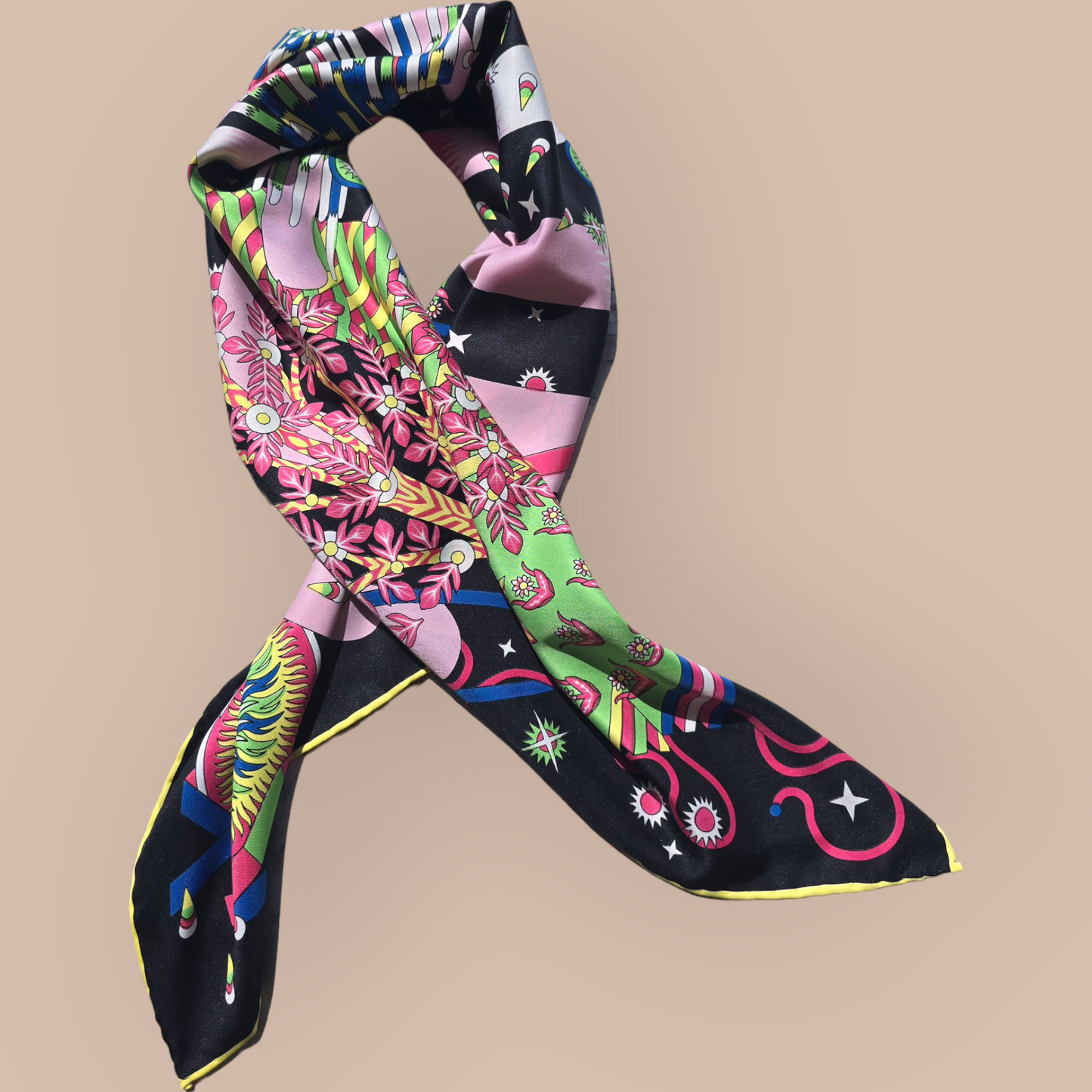 100% Twill Silk Scarf "Le Retour d'Ulysse"