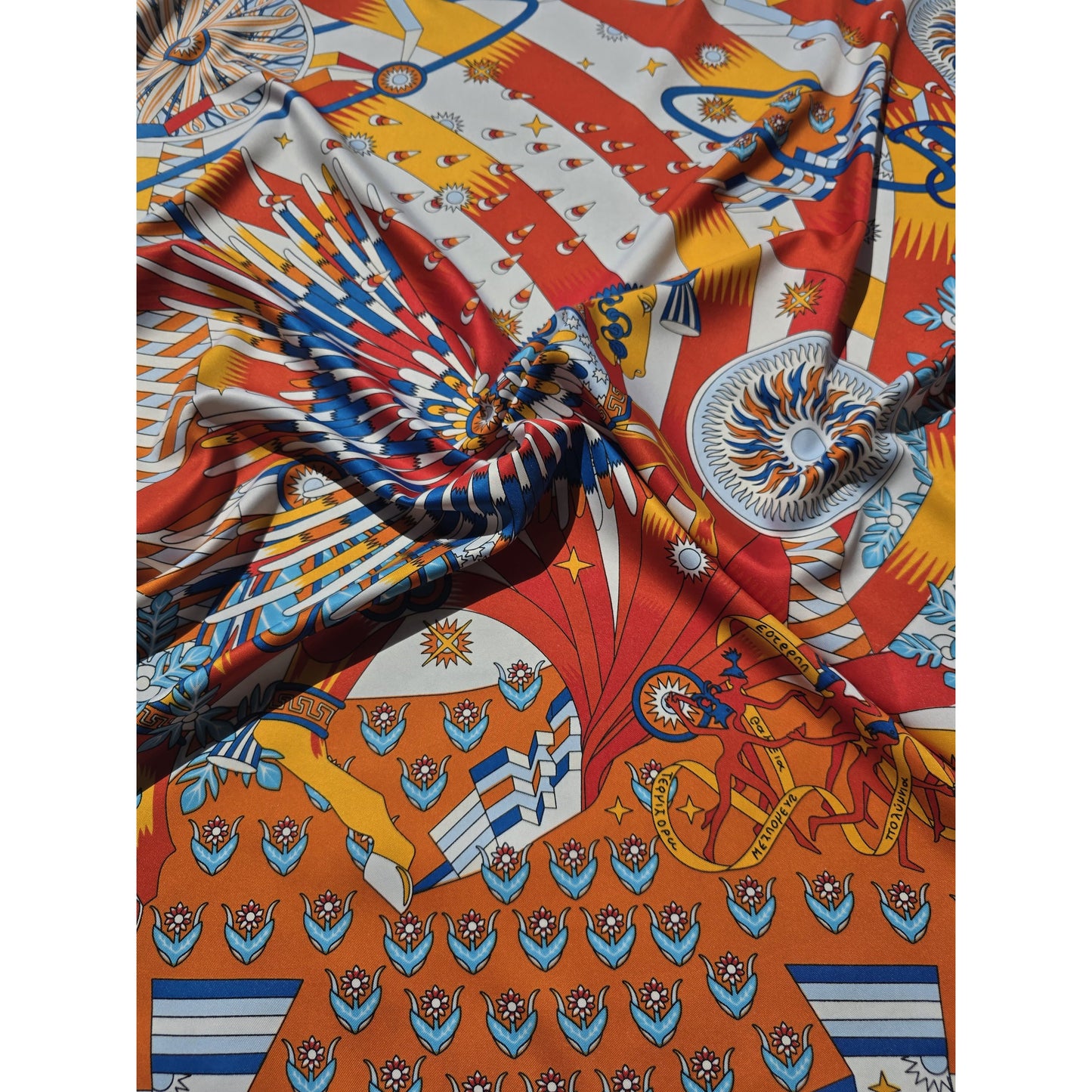 100% Twill Silk Scarf "Le Retour d'Ulysse"