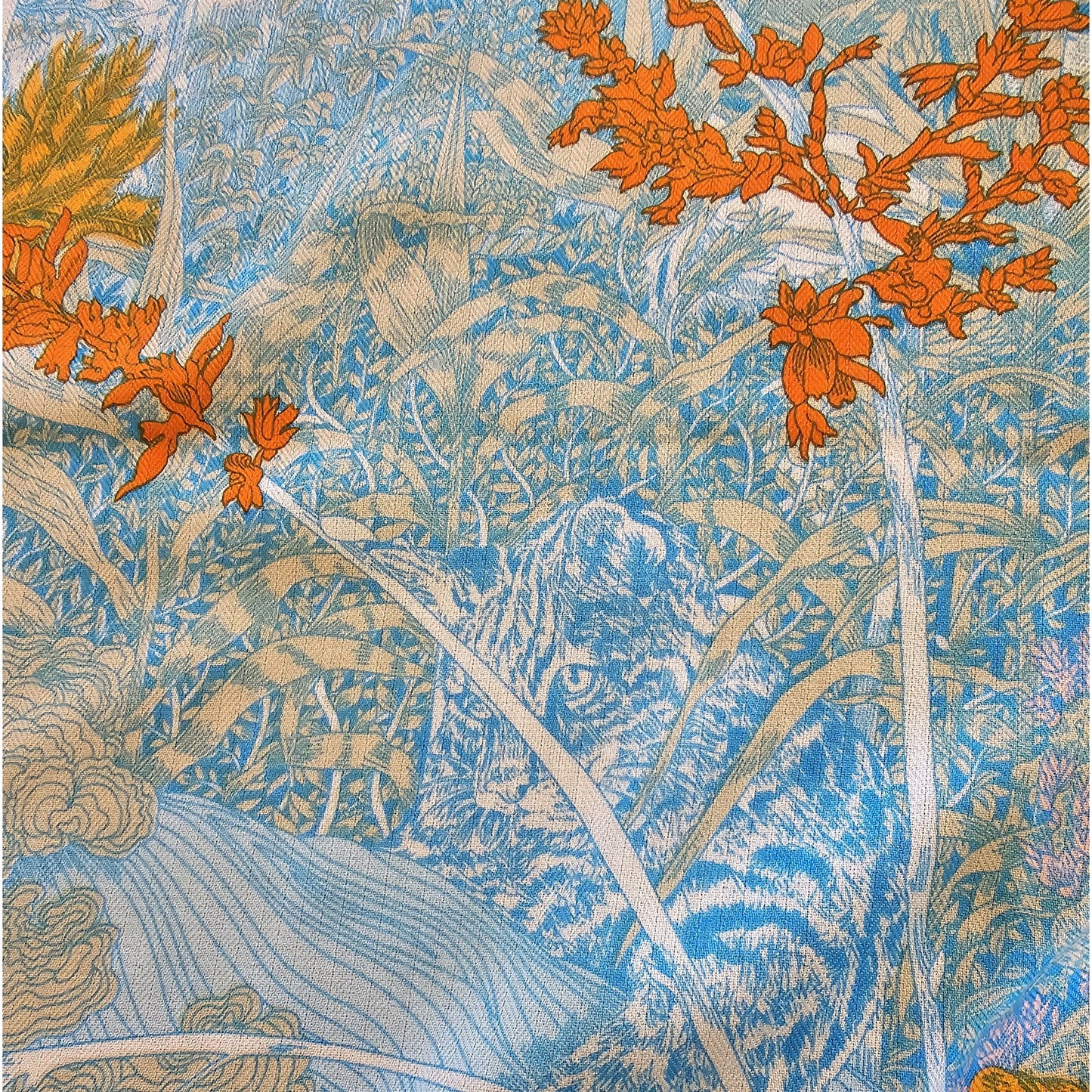 Silk Cashmere Shawl "Le Jardin Lyrique"