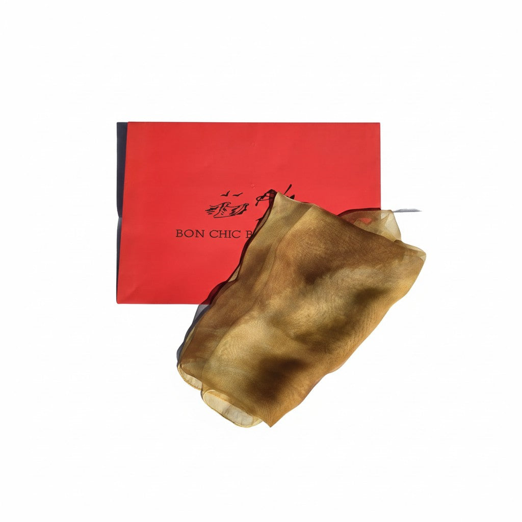 Hand-Dyed Silk Chiffon Square Scarf ,Made in India ,105x105cm