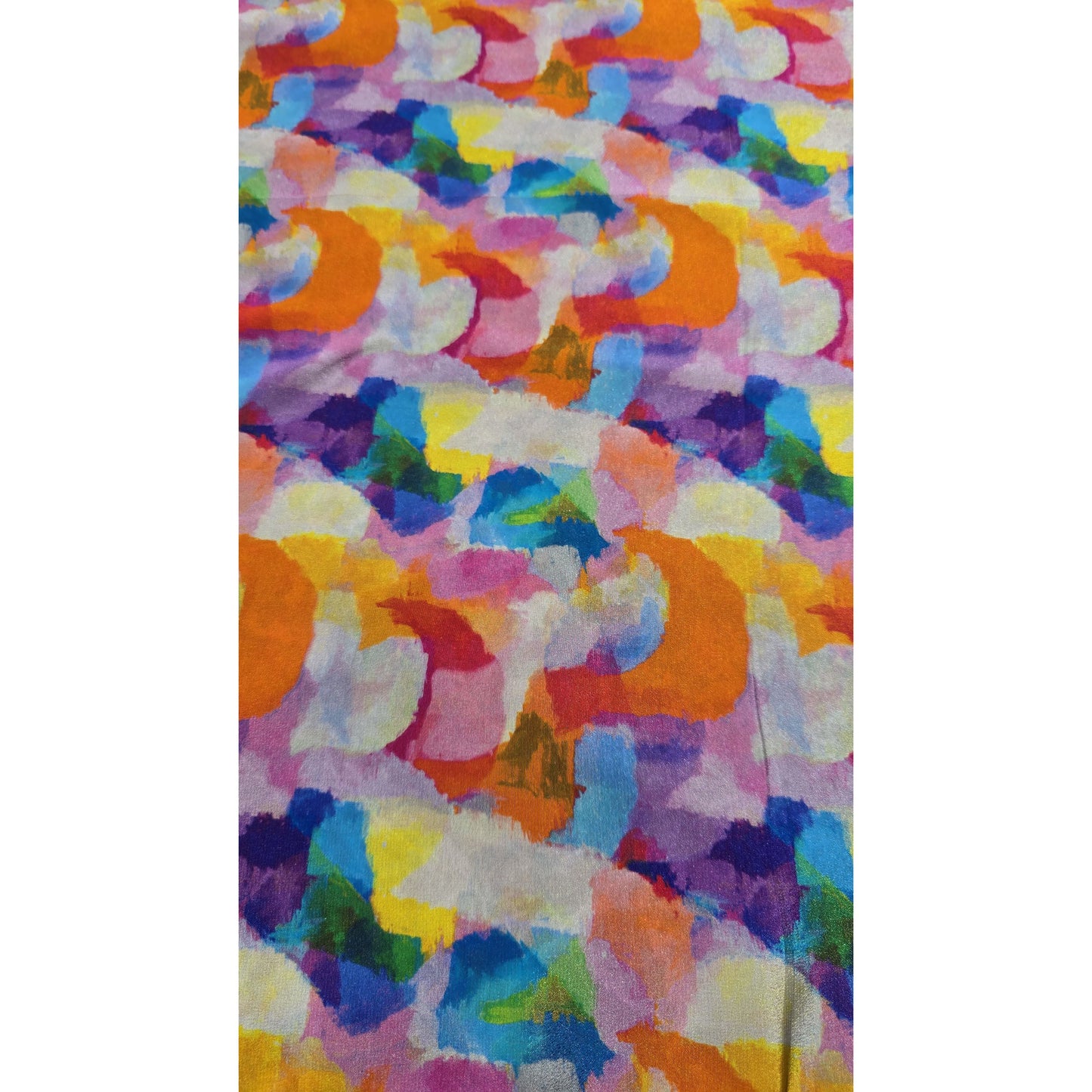 Pure Silk Crepe De Chine Square Scarf "Soleil voilé"