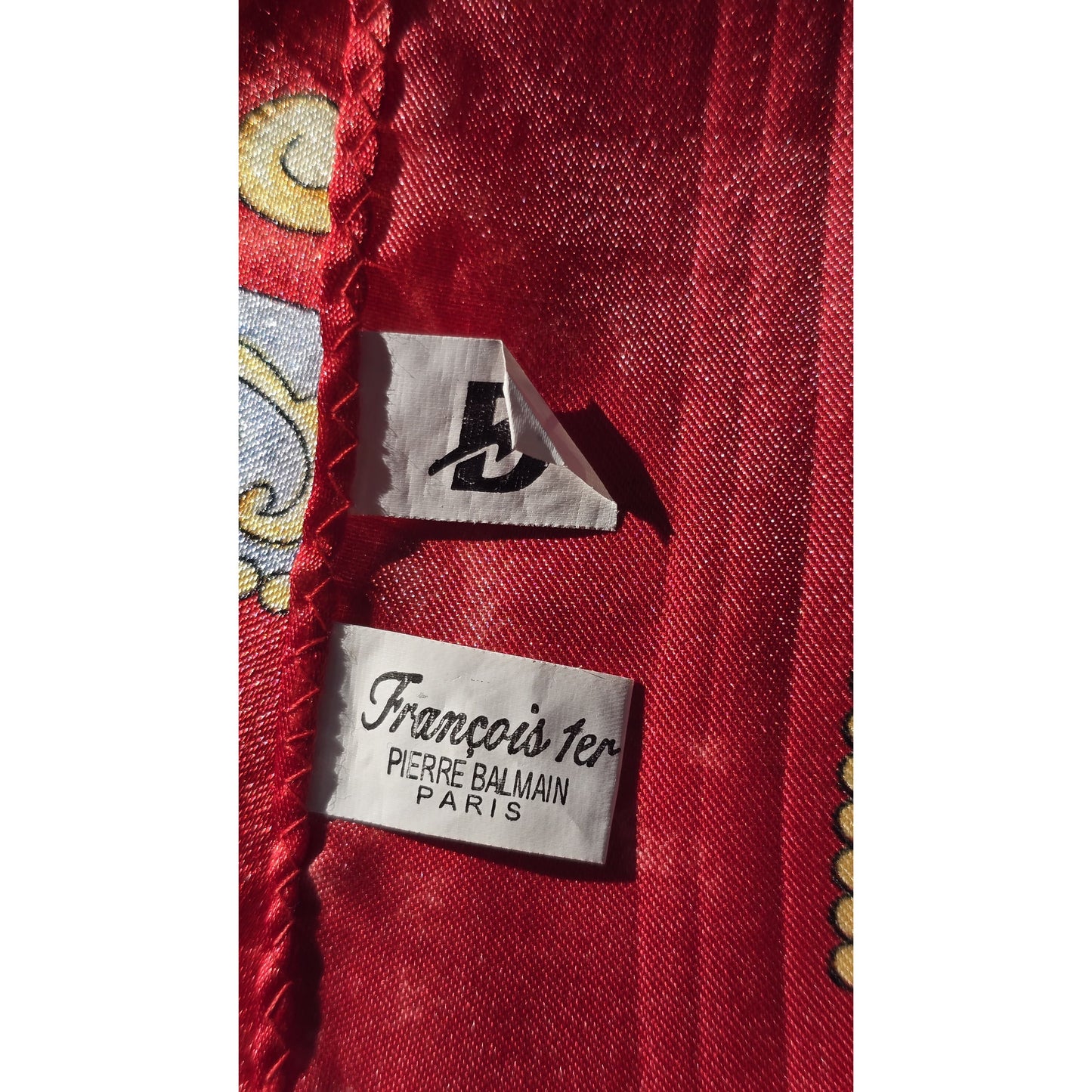 Vintage Francois 1er PIERRE BALMAIN PARIS Luxurious Square Polyester Scarf