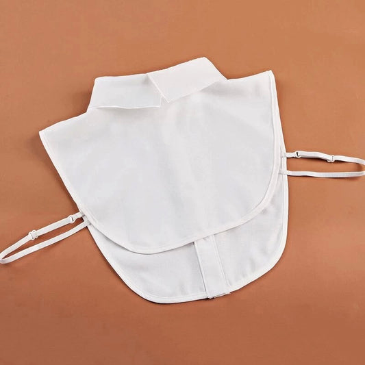 Faux Collar Shirt Embroidered With Rhinestones