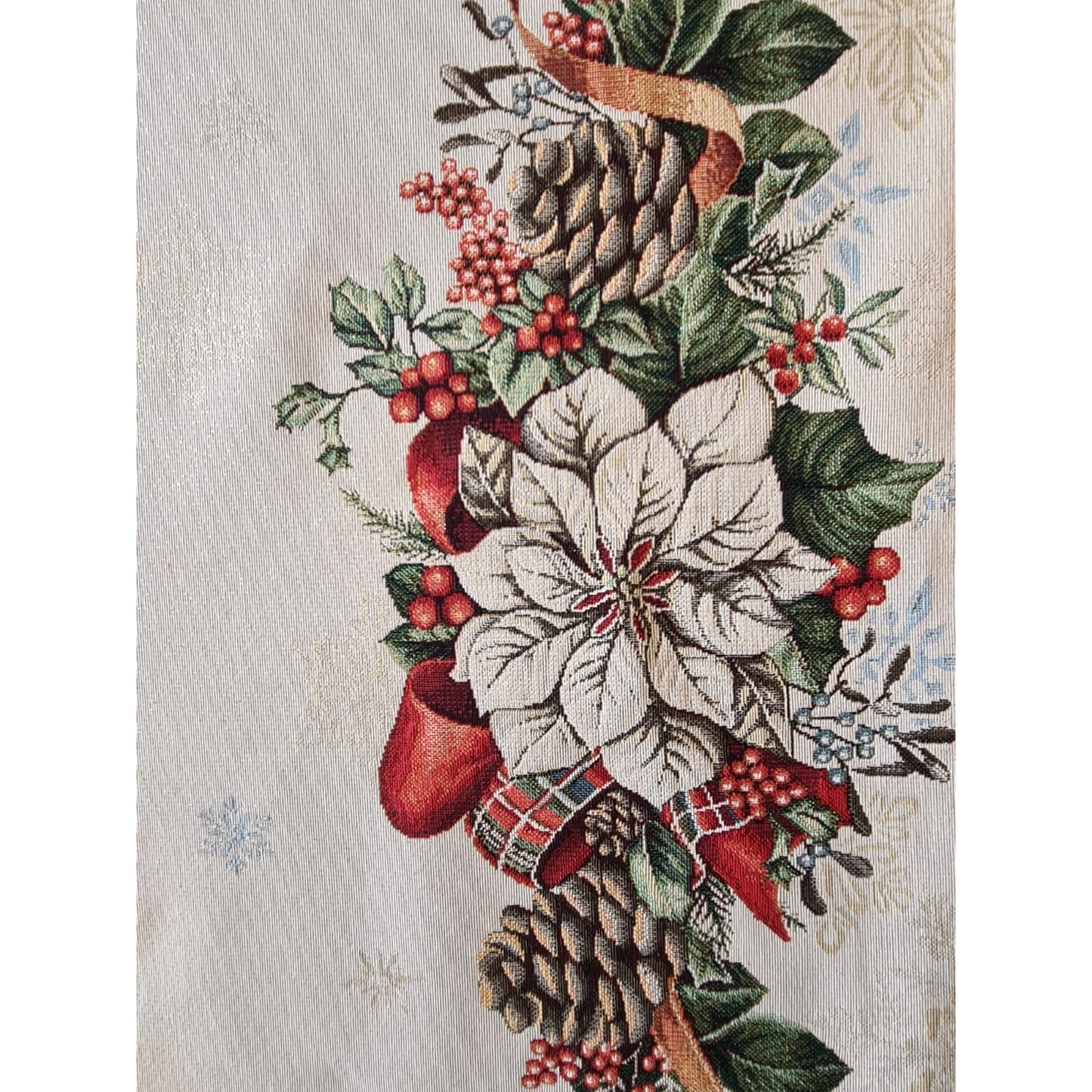Luxury square jacquard tablecloth “Etoile de Noël”