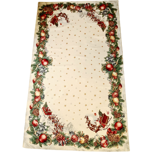 Luxury jacquard tablecloth "Merry Christmas"