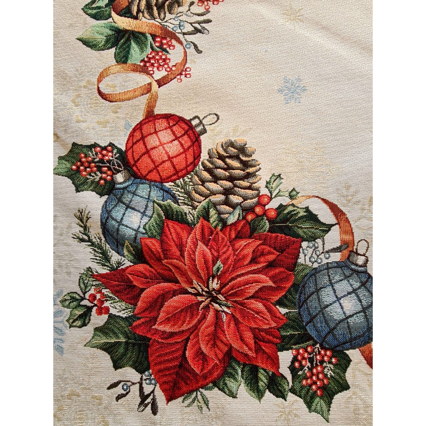 Luxury square jacquard tablecloth “Etoile de Noël”