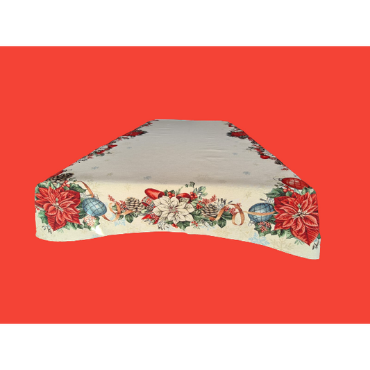 Luxury jacquard tablecloth  “Etoile de Noël”
