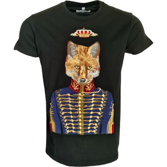 "Royal Fox" Black T-Shirt