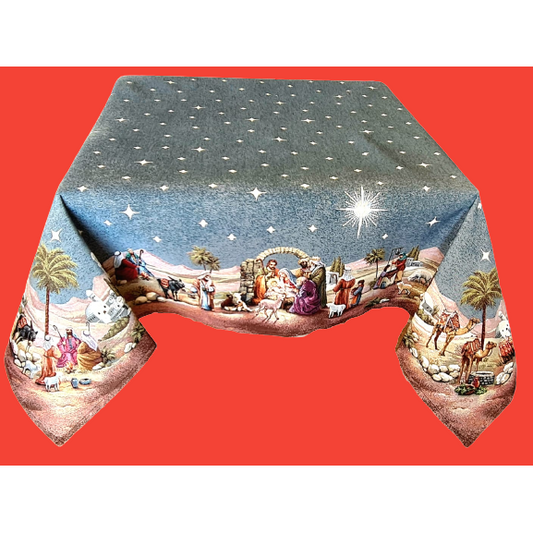 Luxury square jacquard tablecloth "Christmas Eve"
