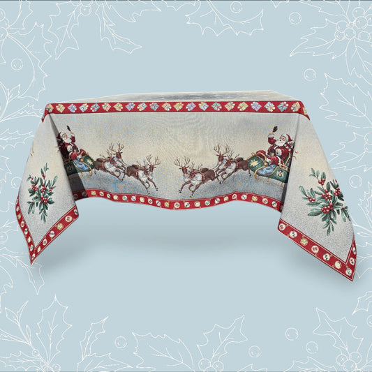 Luxury square jacquard tablecloth