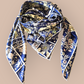 Pure Twill Silk Square Scarf 90cmx90cm "La Plage Florale"