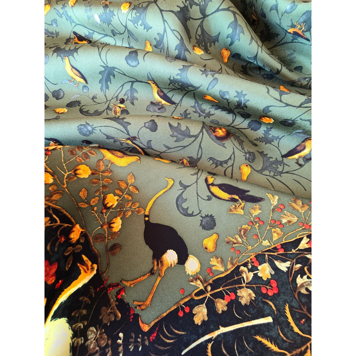 Luxury Silk Twill Scarf "L’Envol De Kinshasa"