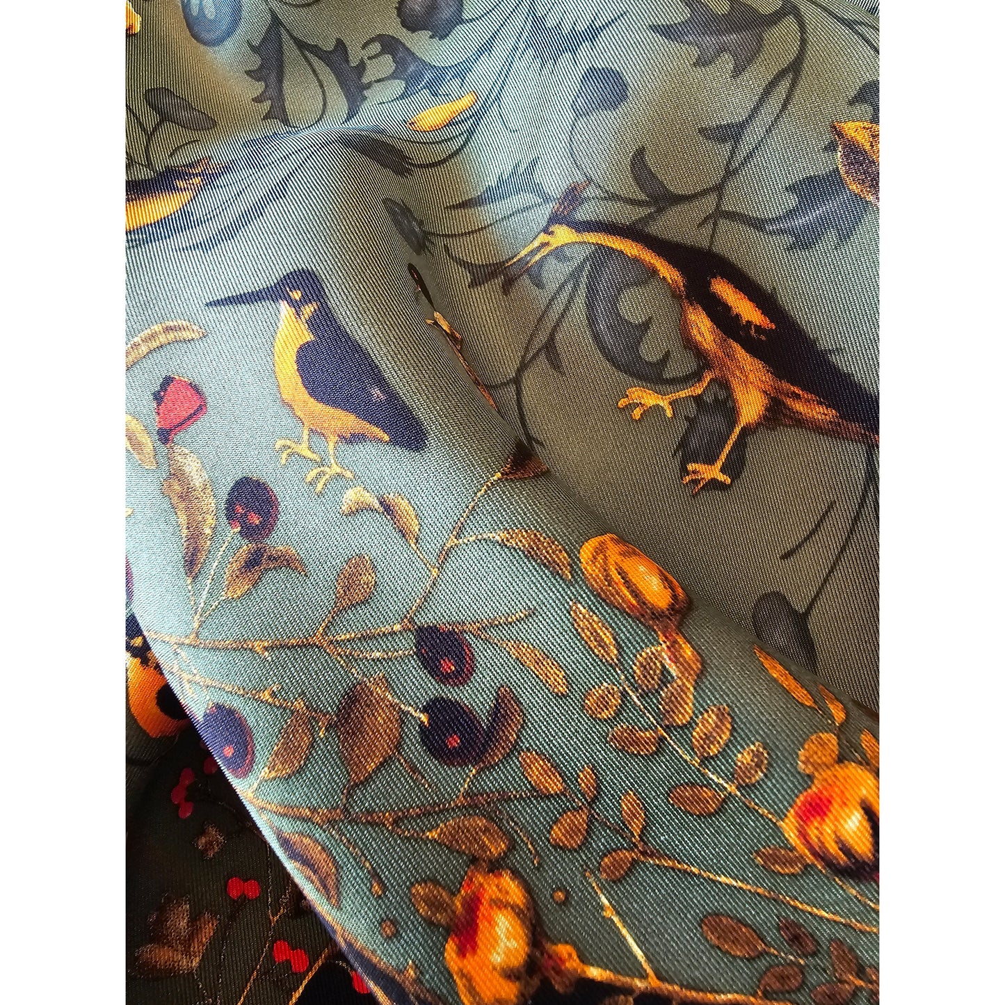 Luxury Silk Twill Scarf "L’Envol De Kinshasa"