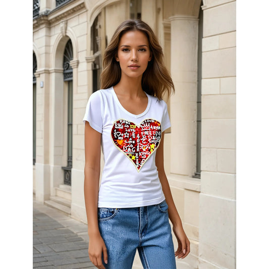 "Heartfelt Expressions" Sequin T-Shirt