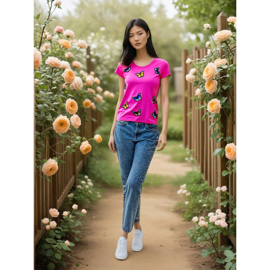Butterflies Patch T-Shirt