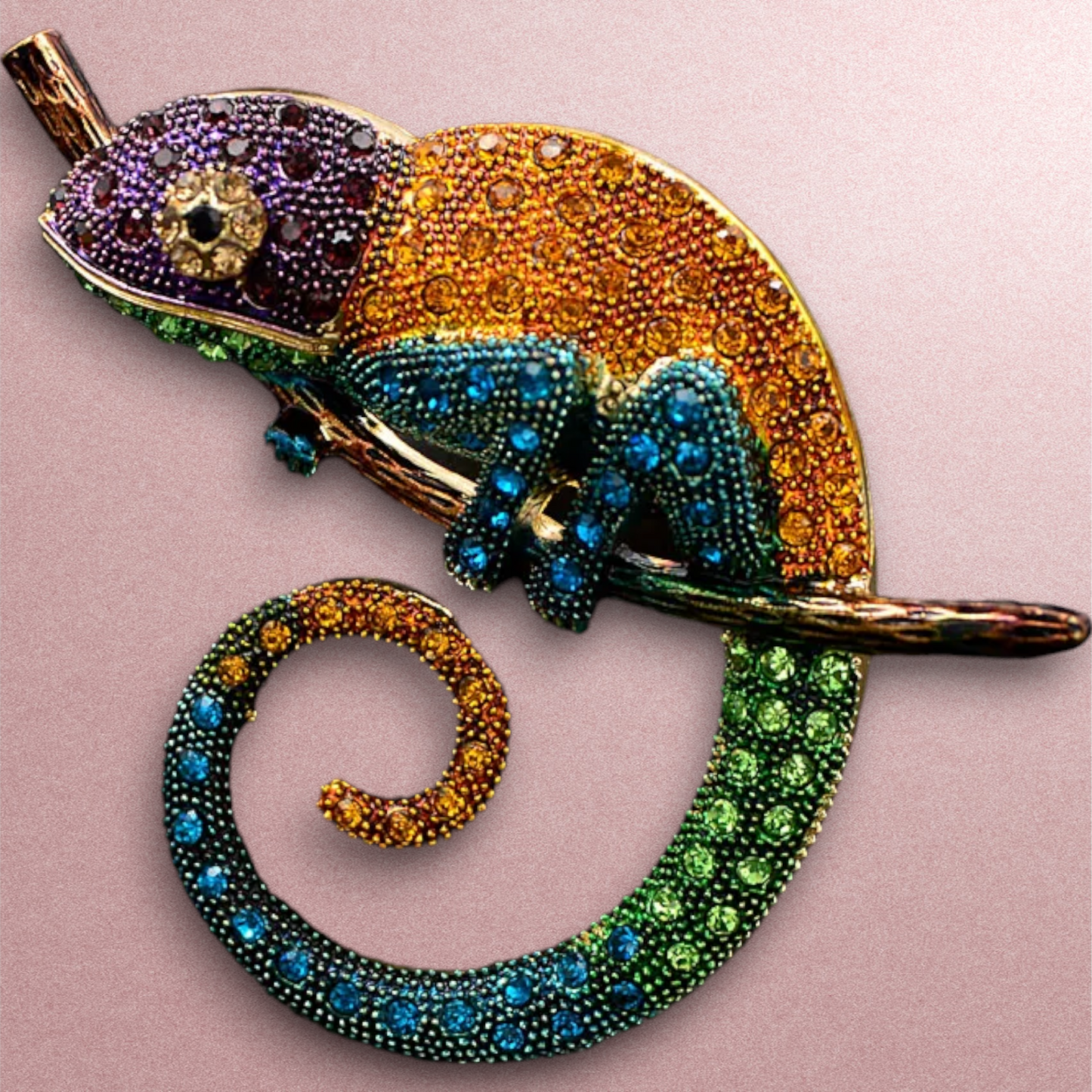 Large Chameleon Brooch