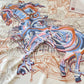 Luxury Pure Silk Twill Scarf "Le Percheron Endiablé"