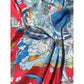 100% Satin Silk Scarf "Royaume Des Nuages"