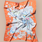 100% Satin Silk Scarf "Royaume Des Nuages"