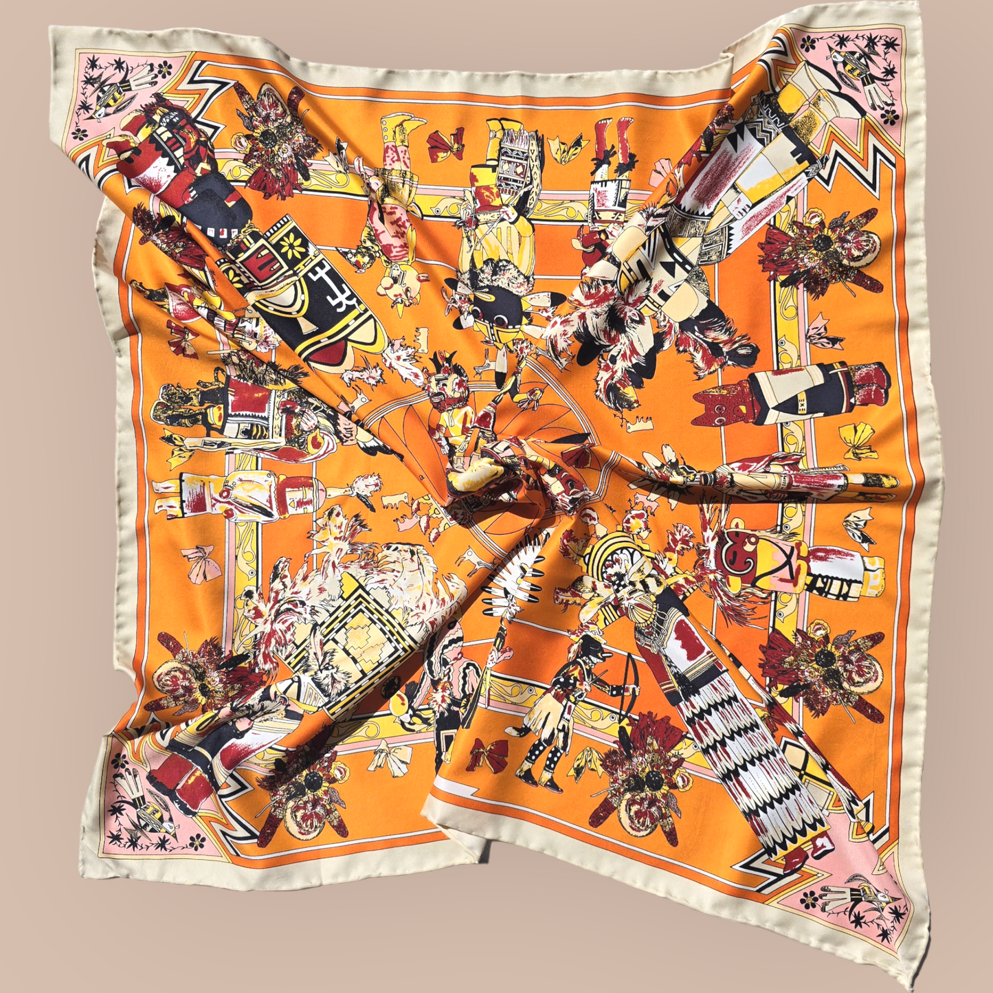 100% Twill Silk Scarf "Viracocha"