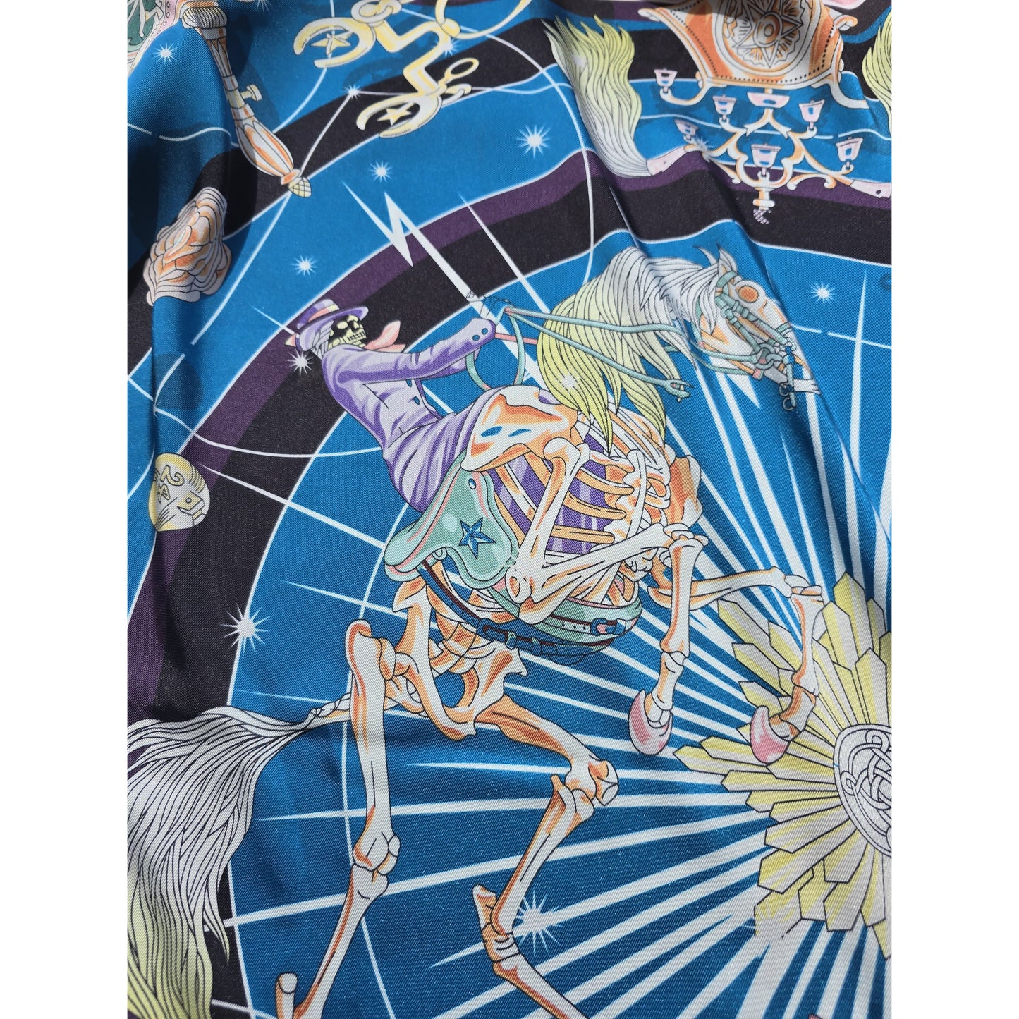 100% Satin Silk Scarf "Renaissance de l'Univers"