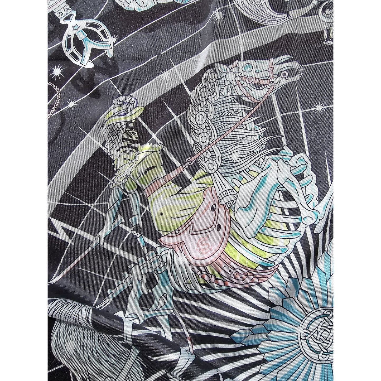 100% Satin Silk Scarf "Renaissance de l'Univers"