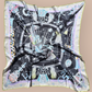 100% Satin Silk Scarf "Renaissance de l'Univers"