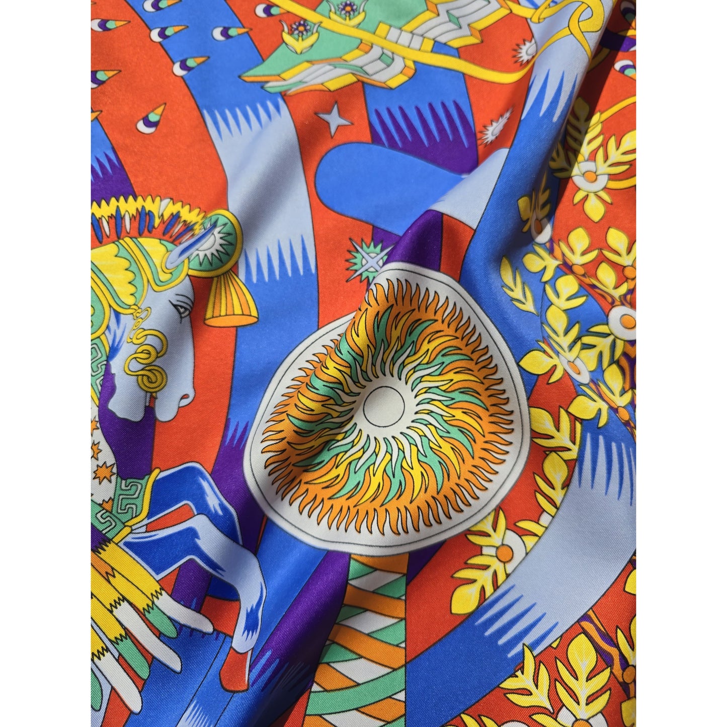 100% Twill Silk Scarf "Le Retour d'Ulysse"