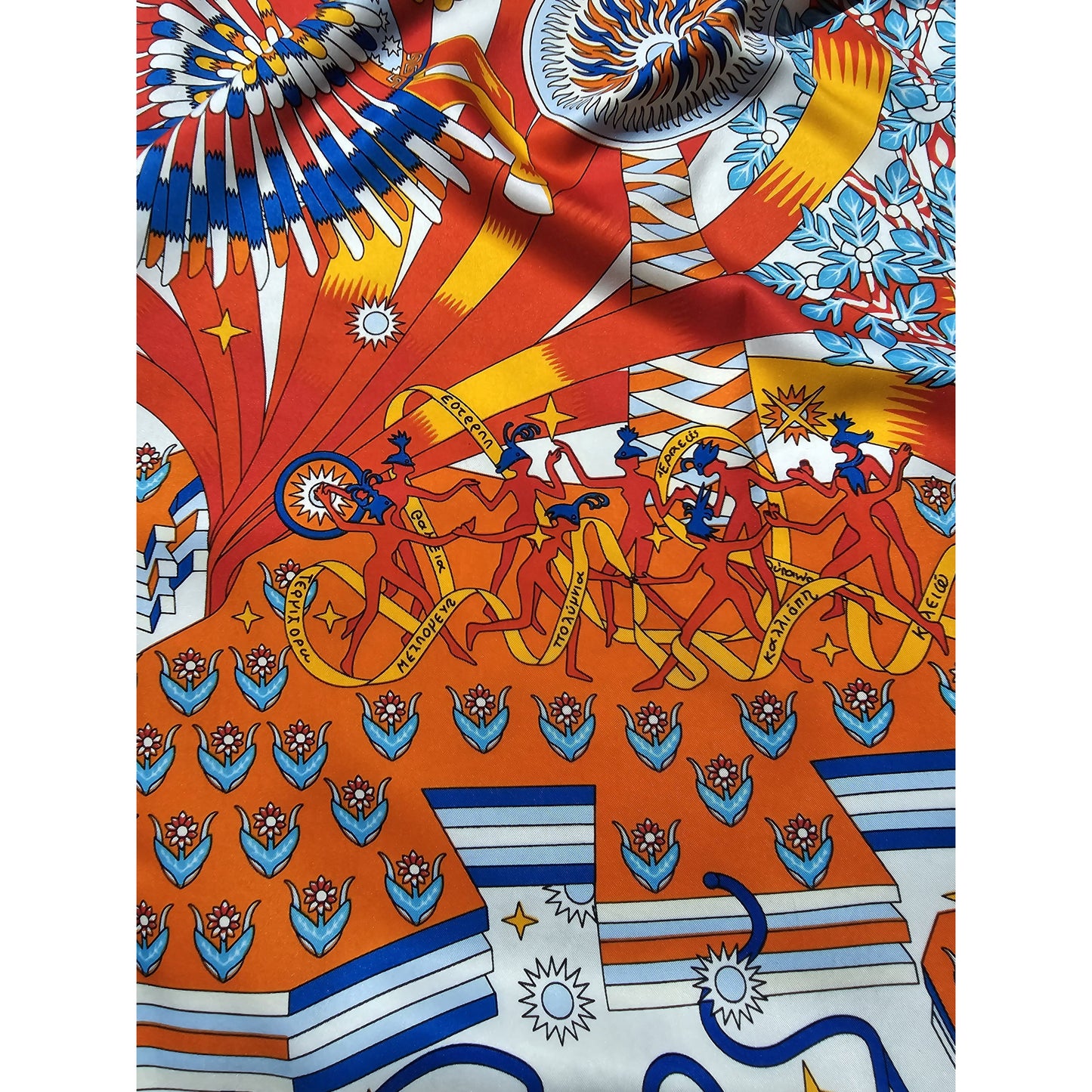 100% Twill Silk Scarf "Le Retour d'Ulysse"