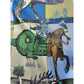 100% Twill Silk  Scarf "Medieval Animals"