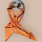 100% Satin Silk Scarf "Cheval En Fleurs"