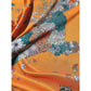 100% Satin Silk Scarf "Cheval En Fleurs"