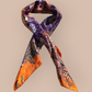 100% Twill Silk  Scarf "Jungle Castle"