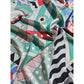 Pure Twill Silk  Square Scarf 90cmx90cm "Abstract Horse"