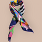 Pure Twill Silk  Square Scarf 90cmx90cm "Abstract Horse"