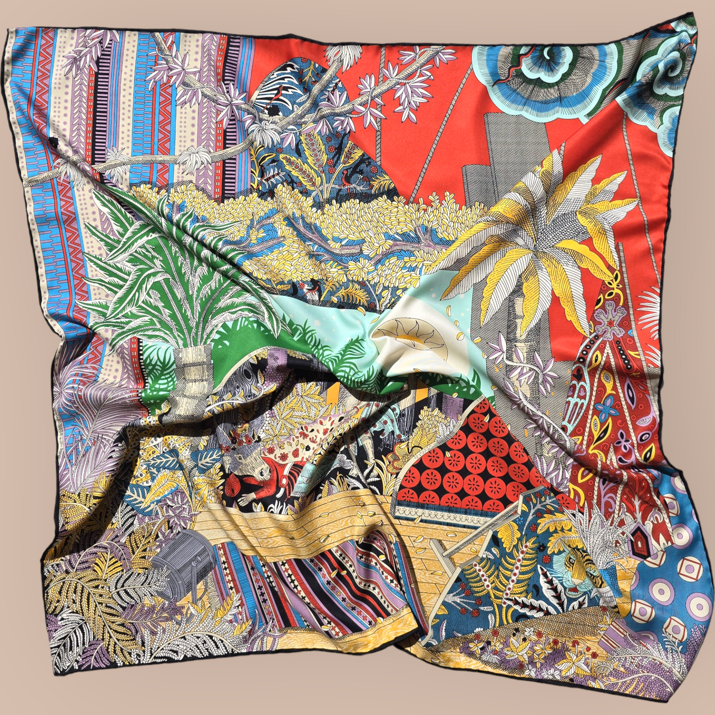 100% Twill Silk Scarf "Dreams"