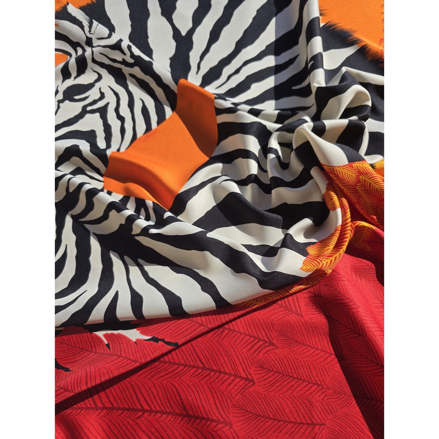 100% Twill Silk Scarf "Zebra"