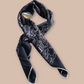 100% Twill Silk Scarf "Black City"