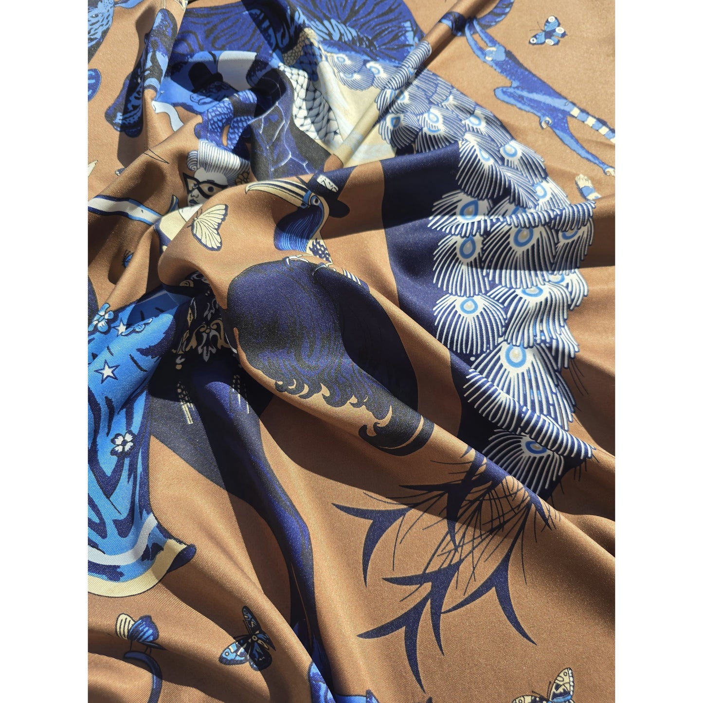 100% Twill Silk Scarf "Story"