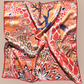 100% Satin Silk Scarf "Giraffes"