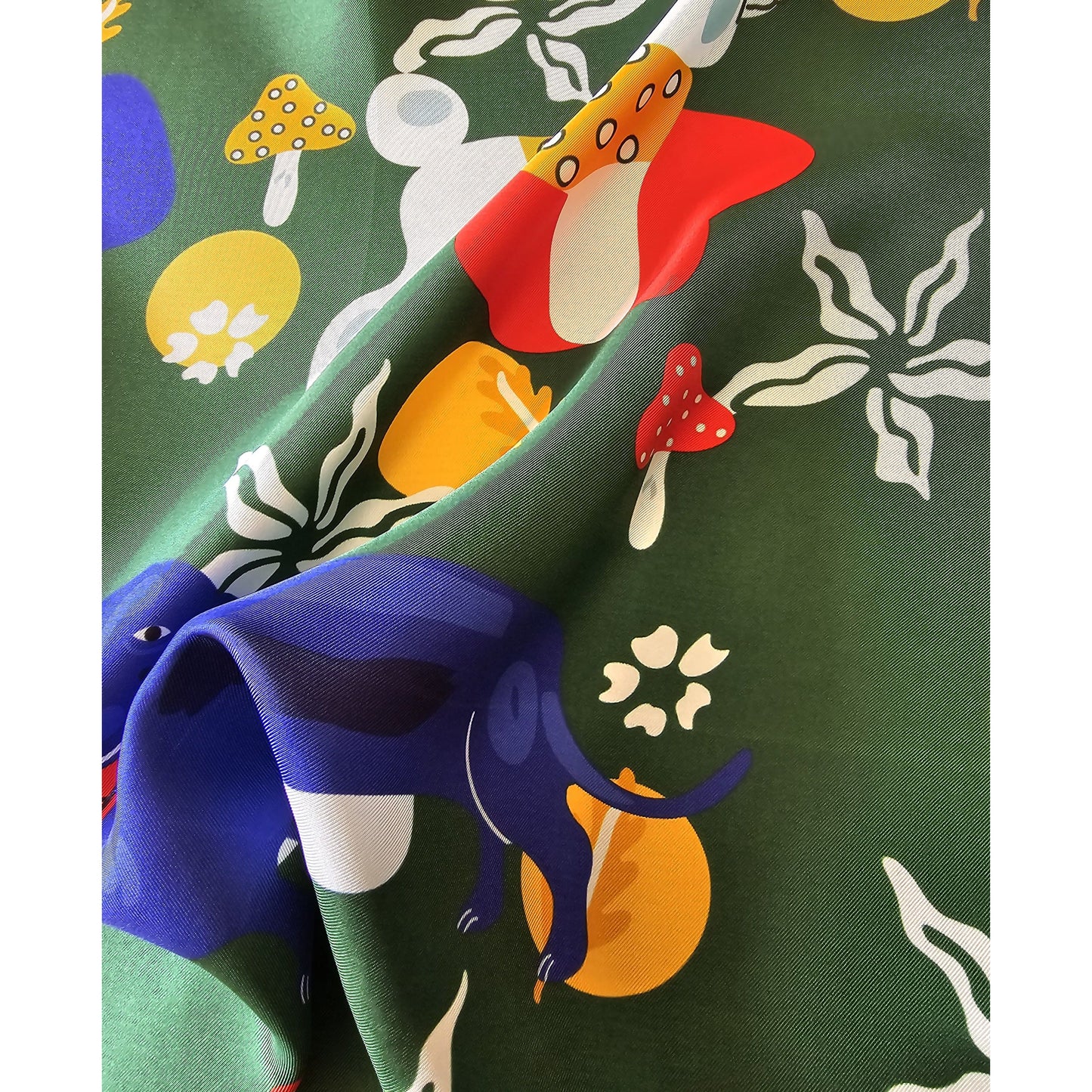 Pure Silk Twill Scarf "La Danse des Cerbères"