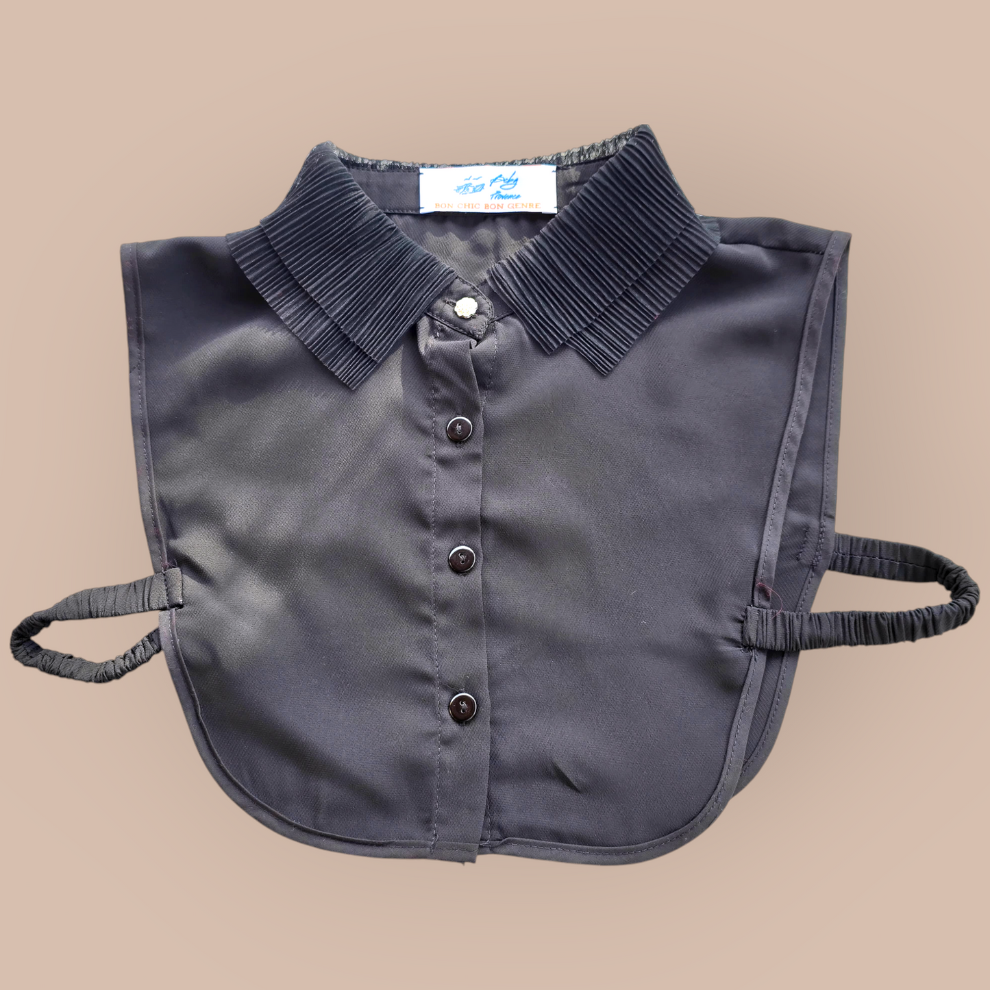 Faux Collar Shirt With Plissé Collar