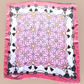 Square Pink Polyester Scarf