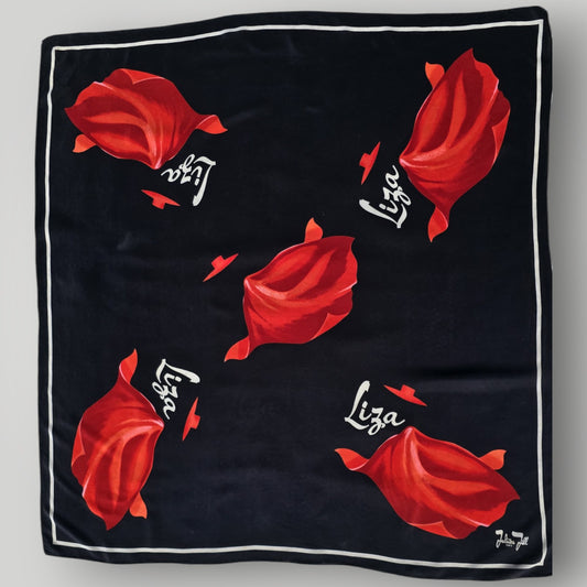 Vintage Collectible Pure 100% Silk Designer Julian Jill Paris Hand Rolled edges