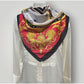 Vintage Rare Collectible Pure Silk Scarf Pablicité Calberson Petite Accident 70s