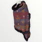 Hand Made 100% Wool Shawl With Fur Edges Trim