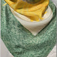 Vintage Hand-Painted Silk Scarf Sunflower Floral Art ,Signed, French Provenance